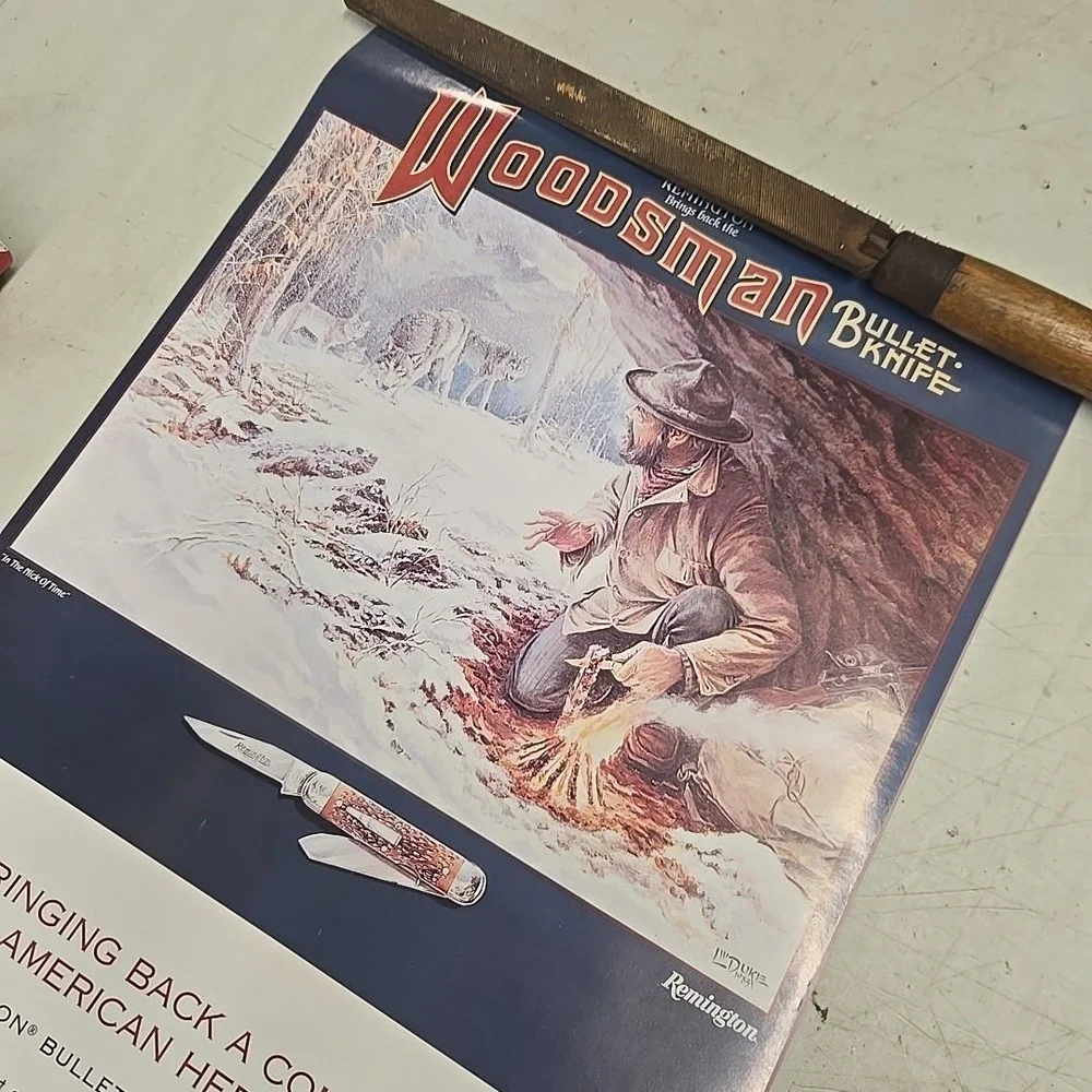 1997 Remington Bullet Knife Mini Trapper Calendar 30x20